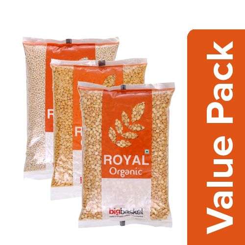1202084 1 bb royal organic urad whole 500g turtoor dal 500g chana dal 500g moong dal 500g