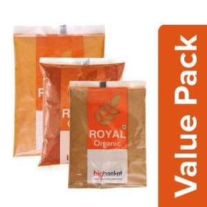 1202085 1 bb royal organic turmeric powder 100g chilli powder 100g coriander powder 100g