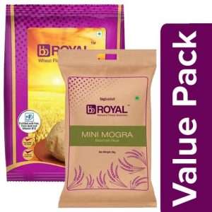 1211921 1 bb royal basmati rice mini mogra brokentukda 5 kg wheat flour chakki atta 10 kg