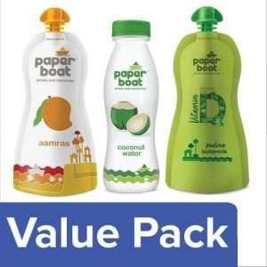 1211986 1 paper boat aamras mango drink coconut water 200ml each pudina buttermilkchaas 250 ml