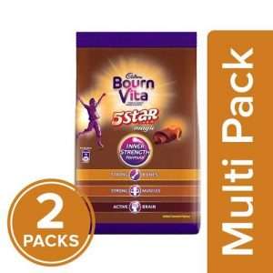 1214692 1 bournvita bournvita 5 star magic chocolate health drink refill 750g pack of 2