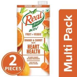 1216045 1 real activ fruit beverage veggieorange carrot no added sugar preservatives