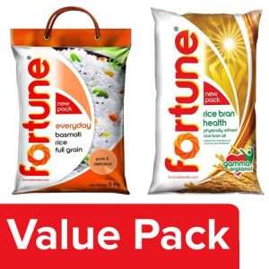 1221271 1 fortune everyday basmati rice 5 kg rice bran oil 1 l