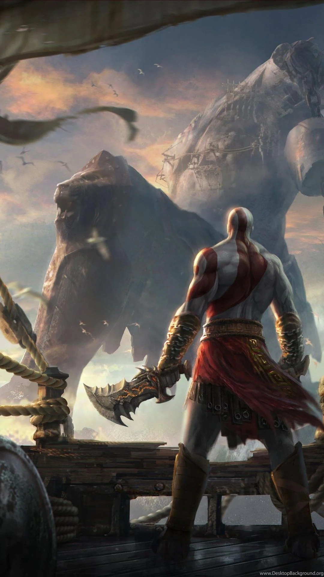 iphone 14 god of war wallpaper 5